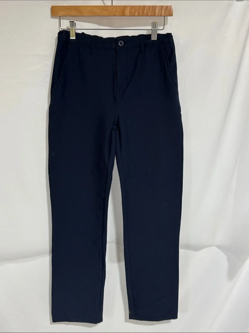 Old Navy Boys Navy Blue Quick Dry Straight Chinos Adjustable Waist Boys Size 16